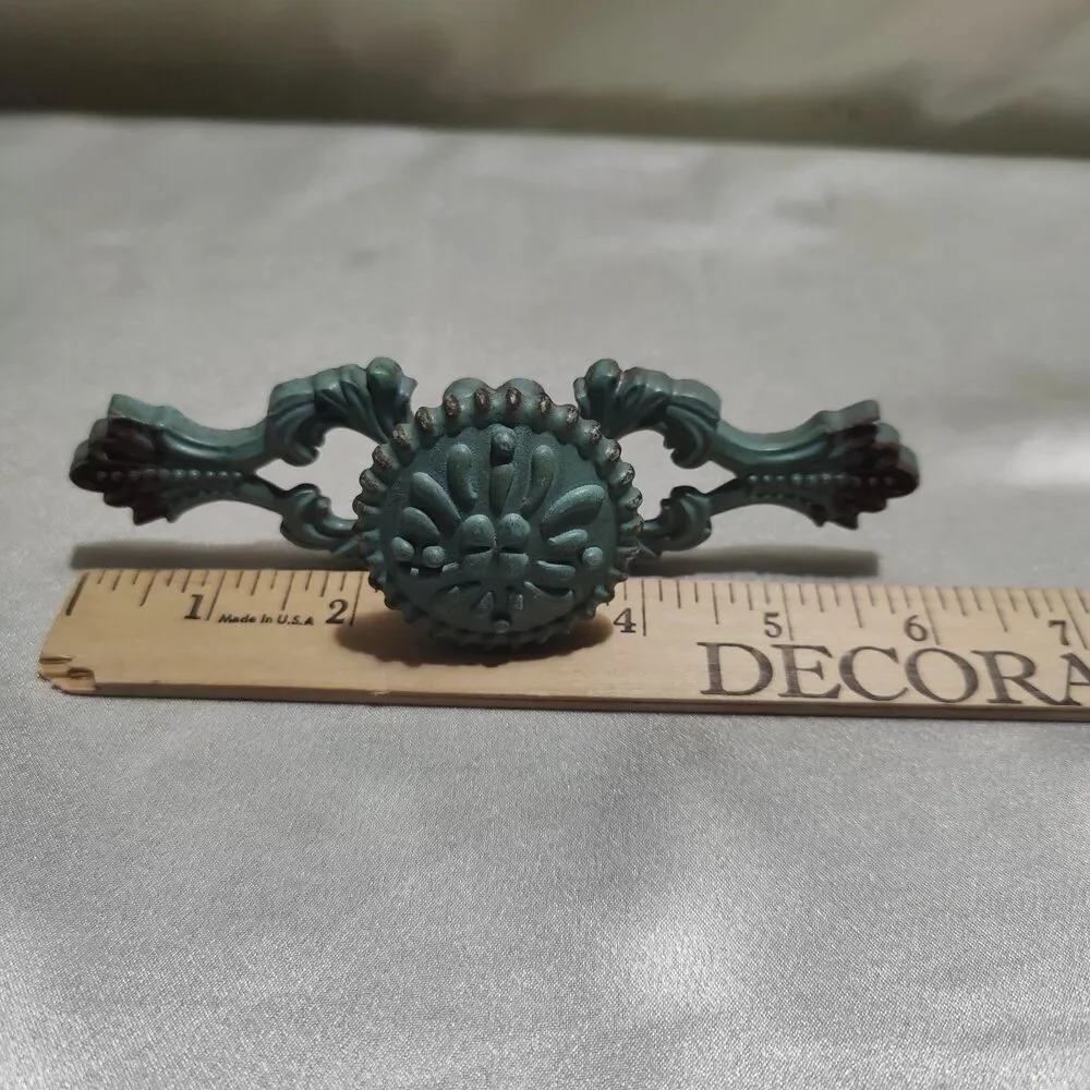 Decrotive Blue handle hardware for cabinets
